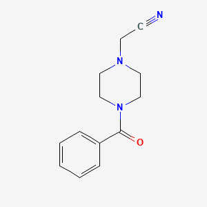 molecular formula C13H15N3O B8654227 (4-Benzoyl-piperazin-1-yl)-acetonitrile CAS No. 474010-69-0