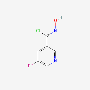 molecular formula C6H4ClFN2O B8654267 5-Fluoro-N-hydroxynicotinimidoyl chloride 