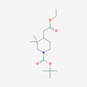 Tert-butyl 4-(2-ethoxy-2-oxoethyl)-3,3-dimethylpiperidine-1-carboxylate