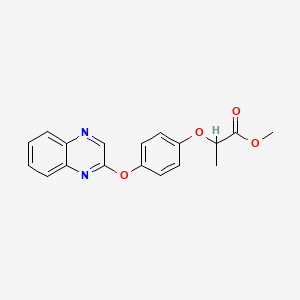 molecular formula C18H16N2O4 B8654395 Methyl 2-(4-(2-quinoxalinyloxy)phenoxy)propanoate CAS No. 76578-00-2