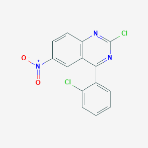 molecular formula C14H7Cl2N3O2 B8654445 2-Chloro-4-(2-chlorophenyl)-6-nitroquinazoline CAS No. 88422-38-2