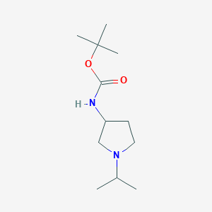 molecular formula C12H24N2O2 B8654462 Tert-butyl 1-isopropylpyrrolidin-3-ylcarbamate 