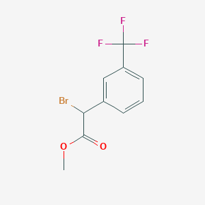 molecular formula C10H8BrF3O2 B8654502 Methyl 2-bromo-2-[3-(trifluoromethyl)phenyl]acetate 