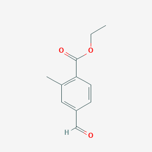molecular formula C11H12O3 B8654637 Ethyl 4-formyl-2-methylbenzoate 