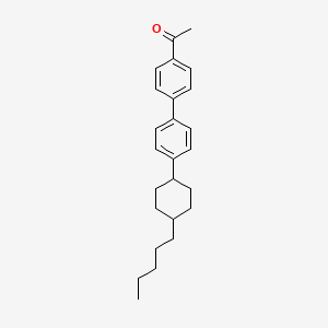 molecular formula C25H32O B8654645 1,1'-Biphenyl, 4-acetyl-4'-(4-pentylcyclohexyl)- 