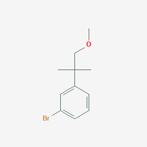 molecular formula C11H15BrO B8654679 1-Bromo-3-(2-methoxy-1,1-dimethyl-ethyl)-benzene 