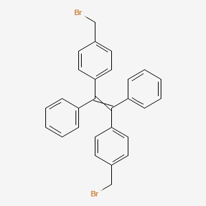 molecular formula C28H22Br2 B8654702 1,2-Bis(4-(bromomethyl)phenyl)-1,2-diphenylethene 
