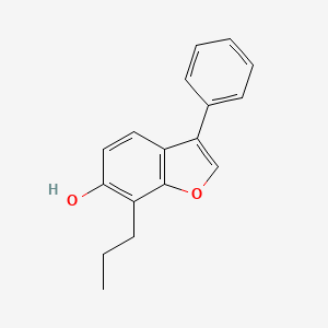 molecular formula C17H16O2 B8654742 3-phenyl-7-propyl-1-benzofuran-6-ol 