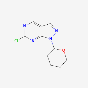 molecular formula C10H11ClN4O B8654753 6-chloro-1-(tetrahydro-2H-pyran-2-yl)-1H-pyrazolo[3,4-d]pyrimidine 