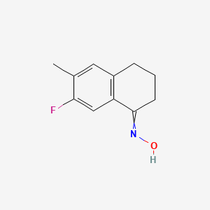 molecular formula C11H12FNO B8654765 N-(7-Fluoro-6-methyl-3,4-dihydronaphthalen-1(2H)-ylidene)hydroxylamine CAS No. 182182-26-9