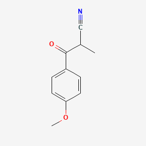 molecular formula C11H11NO2 B8654785 Benzenepropanenitrile, 4-methoxy-alpha-methyl-beta-oxo- 