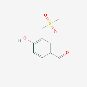 molecular formula C10H12O4S B8654853 4'-Hydroxy-3'-methylsulfonylmethylacetophenone 