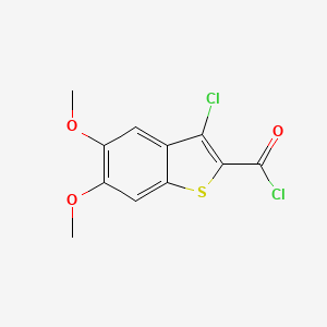 molecular formula C11H8Cl2O3S B8654957 3-Chloro-5,6-dimethoxy-benzo[b]thiophene-2-carbonyl chloride CAS No. 70262-57-6