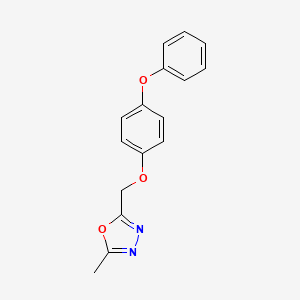 2-Methyl-5-[(4-phenoxyphenoxy)methyl]-1,3,4-oxadiazole