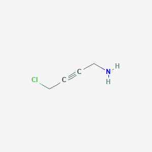 molecular formula C4H6ClN B8655031 4-Chlorobut-2-yn-1-amine 