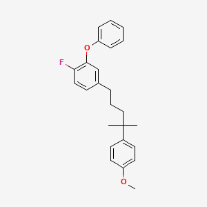 molecular formula C25H27FO2 B8655039 1-Fluoro-4-[4-(4-methoxyphenyl)-4-methylpentyl]-2-phenoxybenzene CAS No. 89764-47-6