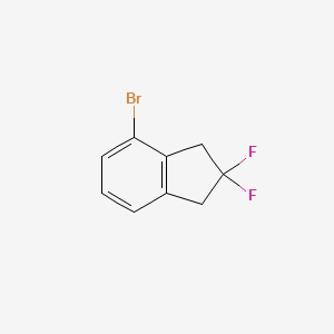 molecular formula C9H7BrF2 B8655042 1H-Indene, 4-bromo-2,2-difluoro-2,3-dihydro- 