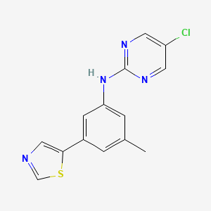 5-chloro-N-[3-methyl-5-(1,3-thiazol-5-yl)phenyl]pyrimidin-2-amine