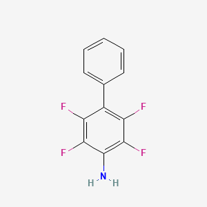 molecular formula C12H7F4N B8655055 2,3,5,6-Tetrafluoro-4-phenylaniline 