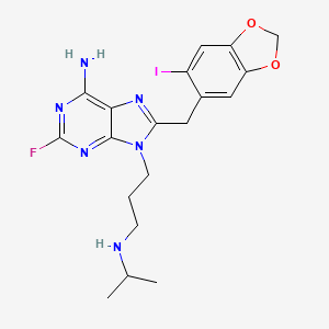 2-Fluoro-8-[(6-Iodo-1,3-Benzodioxol-5-Yl)methyl]-9-[3-(Isopropylamino)propyl]-9h-Purin-6-Amine