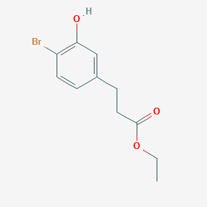 molecular formula C11H13BrO3 B8655110 3-(4-Bromo-3-hydroxy-phenyl)-propionic acid ethyl ester CAS No. 702687-44-3