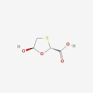 molecular formula C4H6O4S B8655154 (2R,5R)-5-Hydroxy-1,3-oxathiolane-2-carboxylic acid 