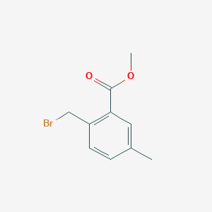 molecular formula C10H11BrO2 B8655161 Methyl 2-(bromomethyl)-5-methylbenzoate 