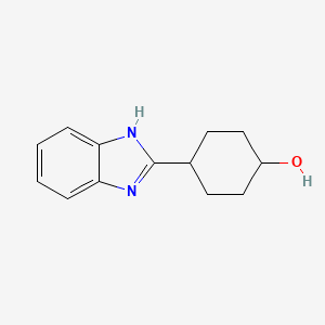 molecular formula C13H16N2O B8655177 4-(1H-Benzoimidazol-2-YL)-cyclohexanol 