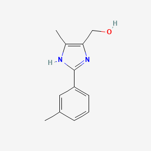 molecular formula C12H14N2O B8655220 [5-Methyl-2-(3-methylphenyl)-1H-imidazol-4-yl]methanol CAS No. 65282-88-4