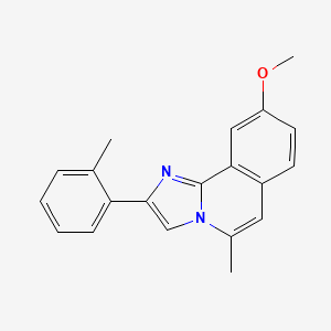 molecular formula C20H18N2O B8655351 9-Methoxy-5-methyl-2-(2-methylphenyl)imidazo[2,1-a]isoquinoline CAS No. 184913-14-2