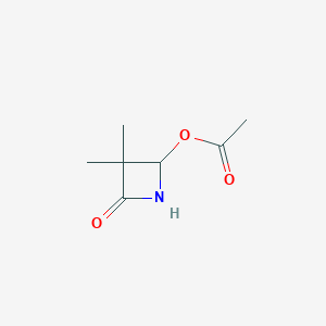 molecular formula C7H11NO3 B8655356 3,3-Dimethyl-4-acetoxyazetidin-2-one 