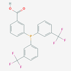 molecular formula C21H13F6O2P B8655363 Bis(3-trifluoromethylphenyl)(3-carboxyphenyl)phosphine 