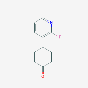 molecular formula C11H12FNO B8655398 4-(2-Fluoropyridin-3-yl)cyclohexanone 