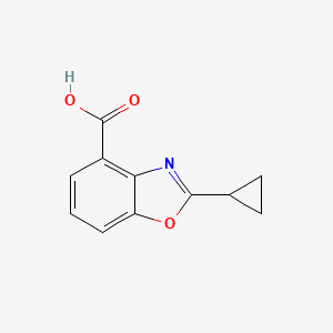 molecular formula C11H9NO3 B8655400 2-Cyclopropylbenzoxazole-4-carboxylic acid 