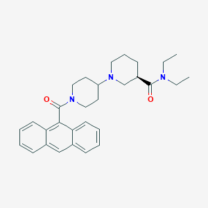 molecular formula C30H37N3O2 B8655486 (3R)-1-[1-(anthracene-9-carbonyl)piperidin-4-yl]-N,N-diethylpiperidine-3-carboxamide 