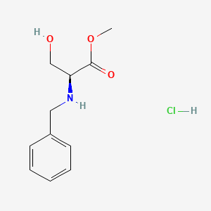 molecular formula C11H16ClNO3 B8655494 (S)-Methyl 2-(benzylamino)-3-hydroxypropanoate hydrochloride 
