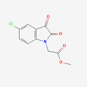 molecular formula C11H8ClNO4 B8655510 Methyl (5-chloro-2,3-dioxo-2,3-dihydro-1H-indol-1-yl)acetate 