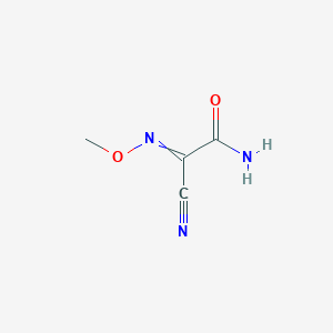 molecular formula C4H5N3O2 B8655536 2-Cyano-2-(methoxyimino)acetamide CAS No. 60860-24-4