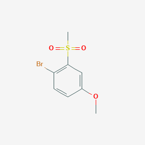 molecular formula C8H9BrO3S B8655545 1-Bromo-4-methoxy-2-(methylsulfonyl)benzene 