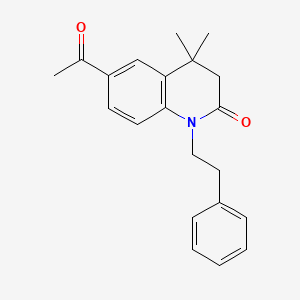 6-Acetyl-4,4-dimethyl-1-(2-phenylethyl)-3,4-dihydroquinolin-2(1H)-one