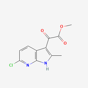 molecular formula C11H9ClN2O3 B8655581 (6-chloro-2-methyl-1H-pyrrolo[2,3-b]pyridin-3-yl)-oxo-acetic acid methyl ester CAS No. 872366-92-2
