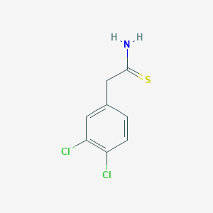 molecular formula C8H7Cl2NS B8655582 2-(3,4-Dichlorophenyl)ethanethioamide 