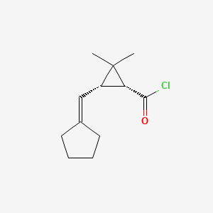 molecular formula C12H17ClO B8655617 (1R,3S)-3-(Cyclopentylidenemethyl)-2,2-dimethylcyclopropane-1-carbonyl chloride CAS No. 77789-43-6