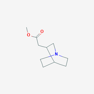 molecular formula C10H17NO2 B8655671 Methyl 2-(quinuclidin-3-yl)acetate 