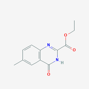 molecular formula C12H12N2O3 B8655672 Ethyl 6-methyl-4-oxo-3,4-dihydroquinazoline-2-carboxylate 