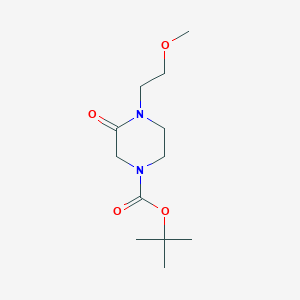 molecular formula C12H22N2O4 B8655698 tert-Butyl 4-(2-methoxyethyl)-3-oxopiperazine-1-carboxylate 