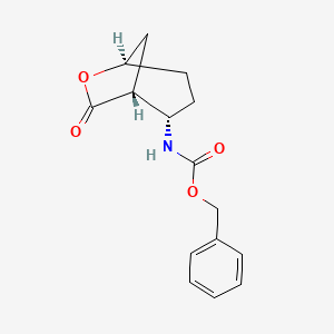 molecular formula C15H17NO4 B8655729 (1R*,2S*,5R*)-(7-Oxo-6-oxa-bicyclo[3.2.1]oct-2-yl)-carbamic acid benzyl ester 