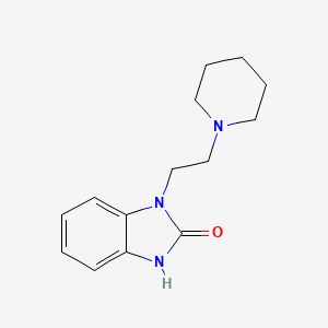molecular formula C14H19N3O B8655753 1-[2-(Piperidin-1-yl)ethyl]-1,3-dihydro-2H-benzimidazol-2-one CAS No. 101116-44-3