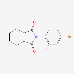 molecular formula C14H11BrFNO2 B8655772 2-(4-Bromo-2-fluorophenyl)-4,5,6,7-tetrahydro-1h-isoindole-1,3(2h)-dione CAS No. 59280-73-8