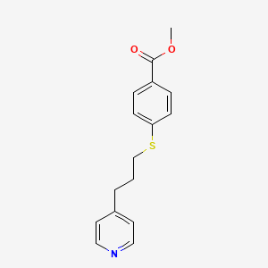 molecular formula C16H17NO2S B8655811 Methyl 4-{[3-(pyridin-4-yl)propyl]sulfanyl}benzoate CAS No. 919113-94-3